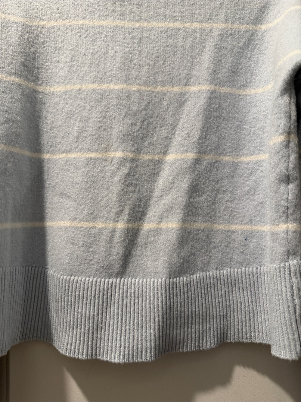 Hippie Rose Light Blue Striped Cropped Crewneck Sweater - Picture 6 of 7